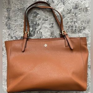 Tory Burch Large Brown Leather Tote Bag